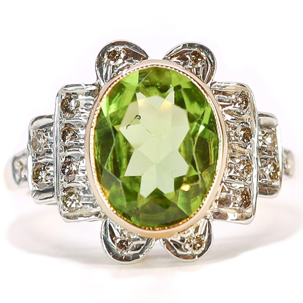 Art Deco Peridot Ring 