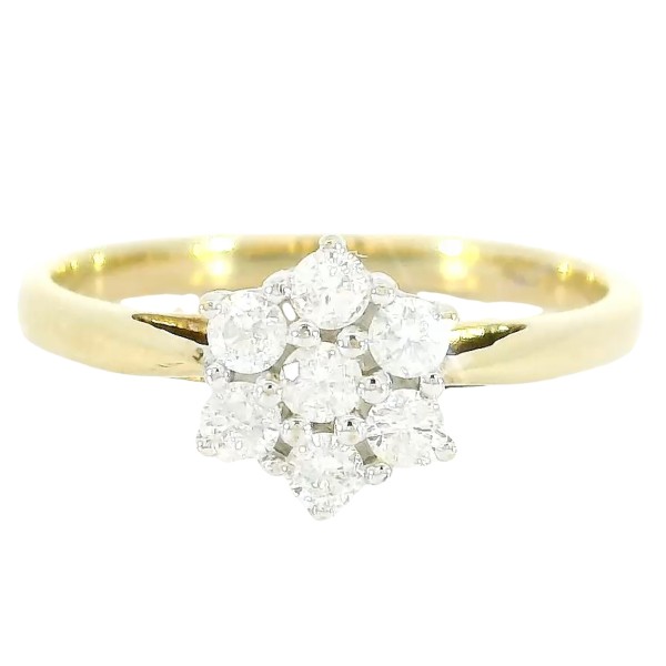 Vintage Diamant Ring Blüte