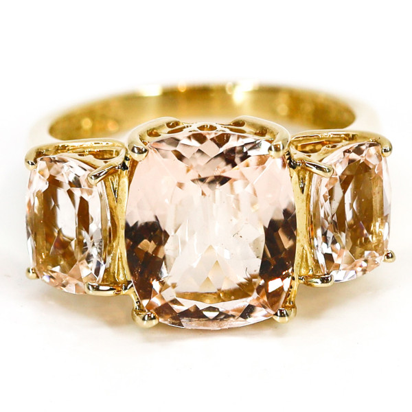 Morganit Ring Gelbgold