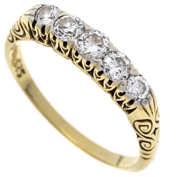 Antiker Rivière Diamant Ring