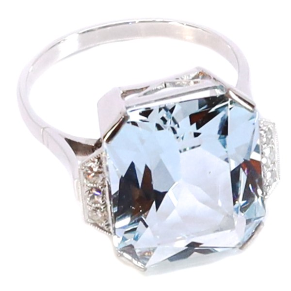 Art Deco Aquamarin Ring