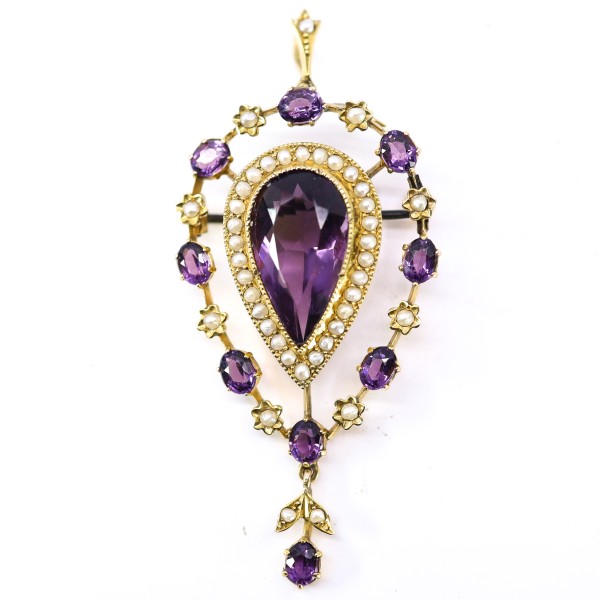 Viktorianisches Anhänger Amethyst