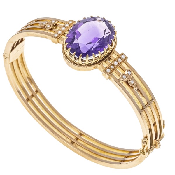 Antiker Armreif Amethyst