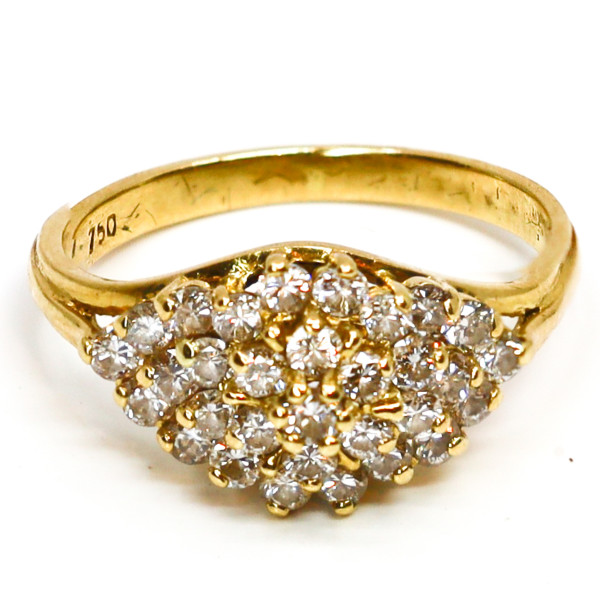 Diamantring Gelbgold Brillianten