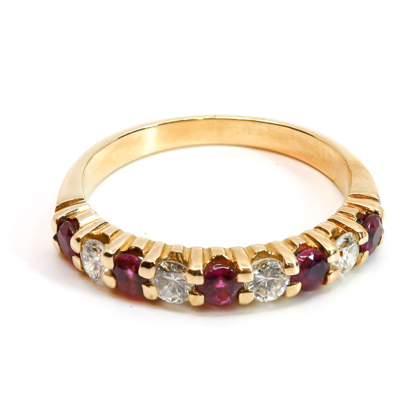 Rubin Diamant Ring Vintage Eternity