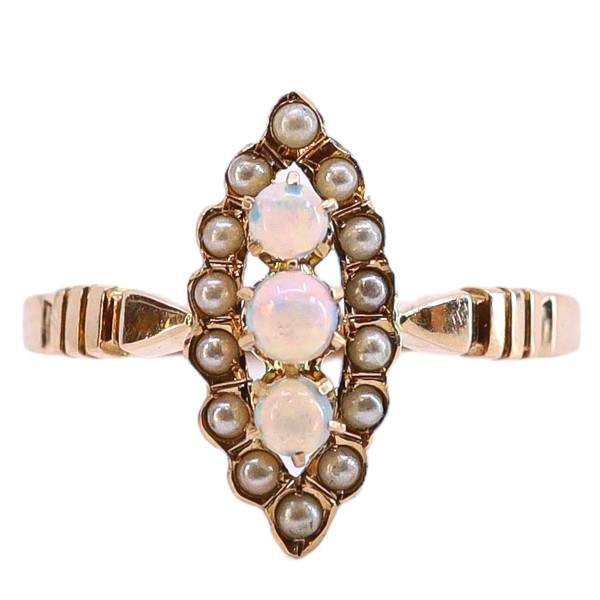 Antiker Opal Marquise Ring