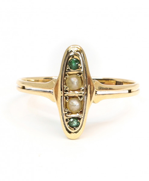 Art Deco Smaragd Ring