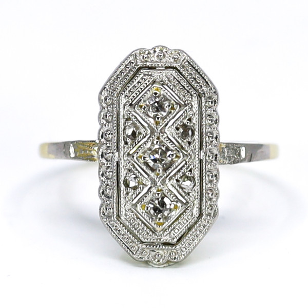 Art Deco Ring Schildform