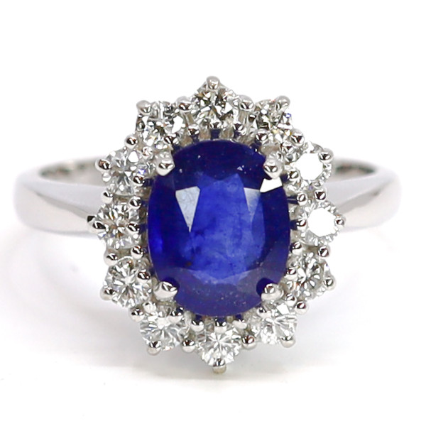 Großer Saphir Ring Brillanten