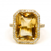 großer Citrin Ring großer Citrin Ring