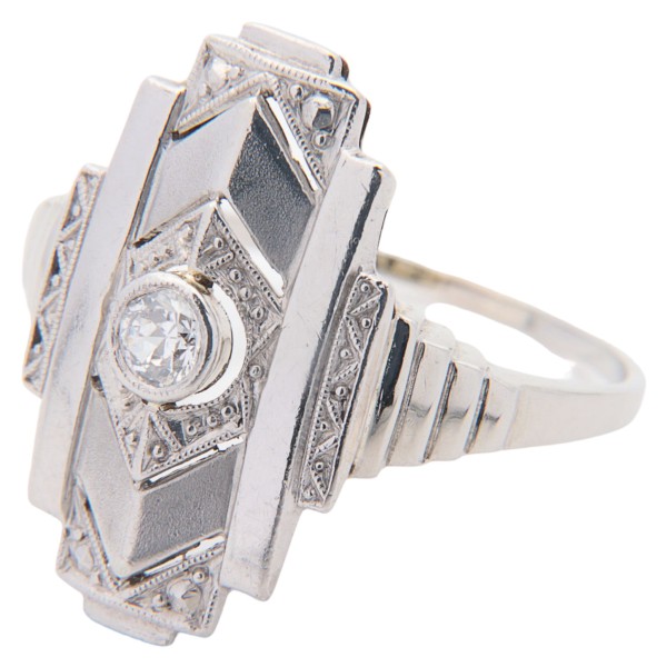 Art Deco Ring Weißgold