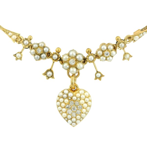 Antikes Collier Herz