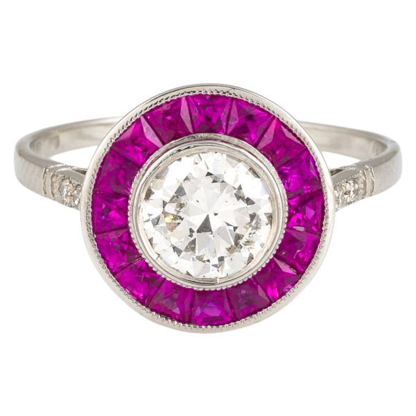 Art Deco Ring Platin
