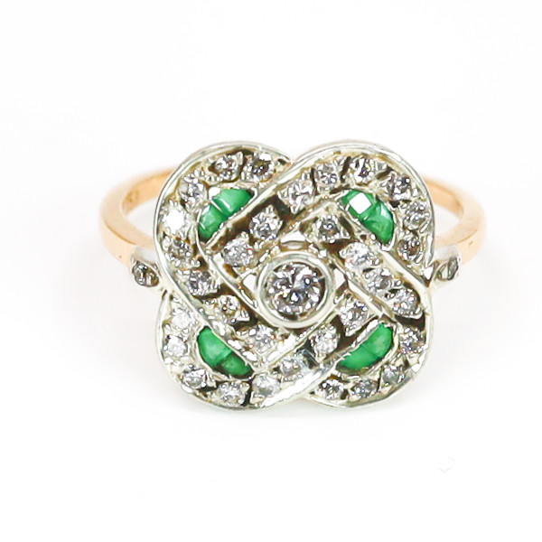 Art Deco Ring Smaragde