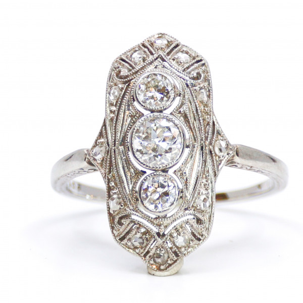Art Deco Diamant Trio Ring